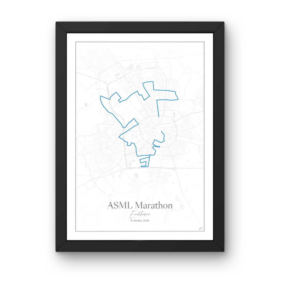 Poster ASML Marathon Eindhoven wit