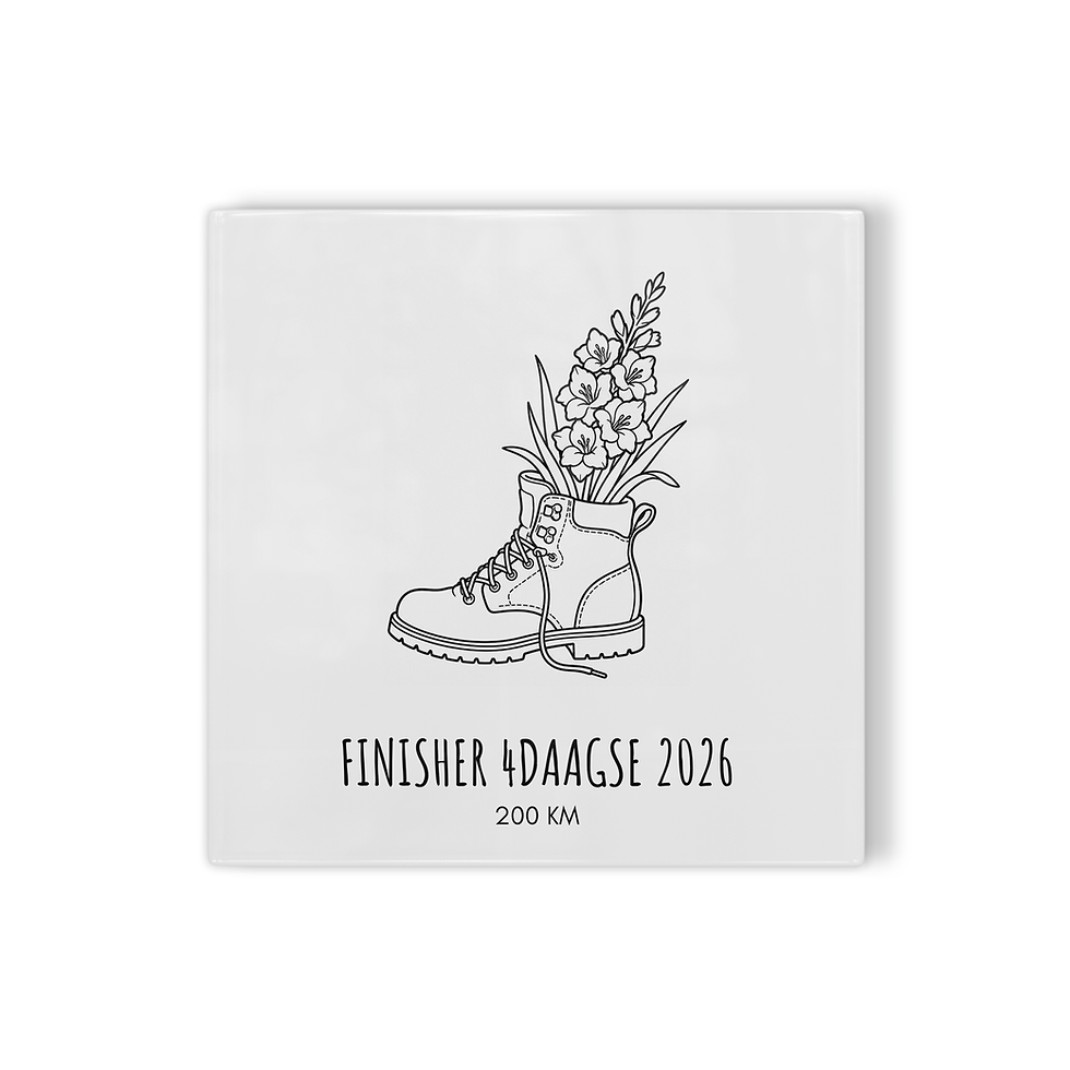 Tegeltje 4Daagse Nijmegen 2026 Finisher 200 km – Wandelschoen | Cadeau