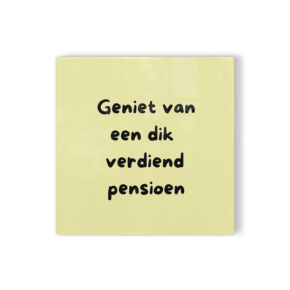 Thumbnail: Tegeltje van een dik verdiend pensioen!