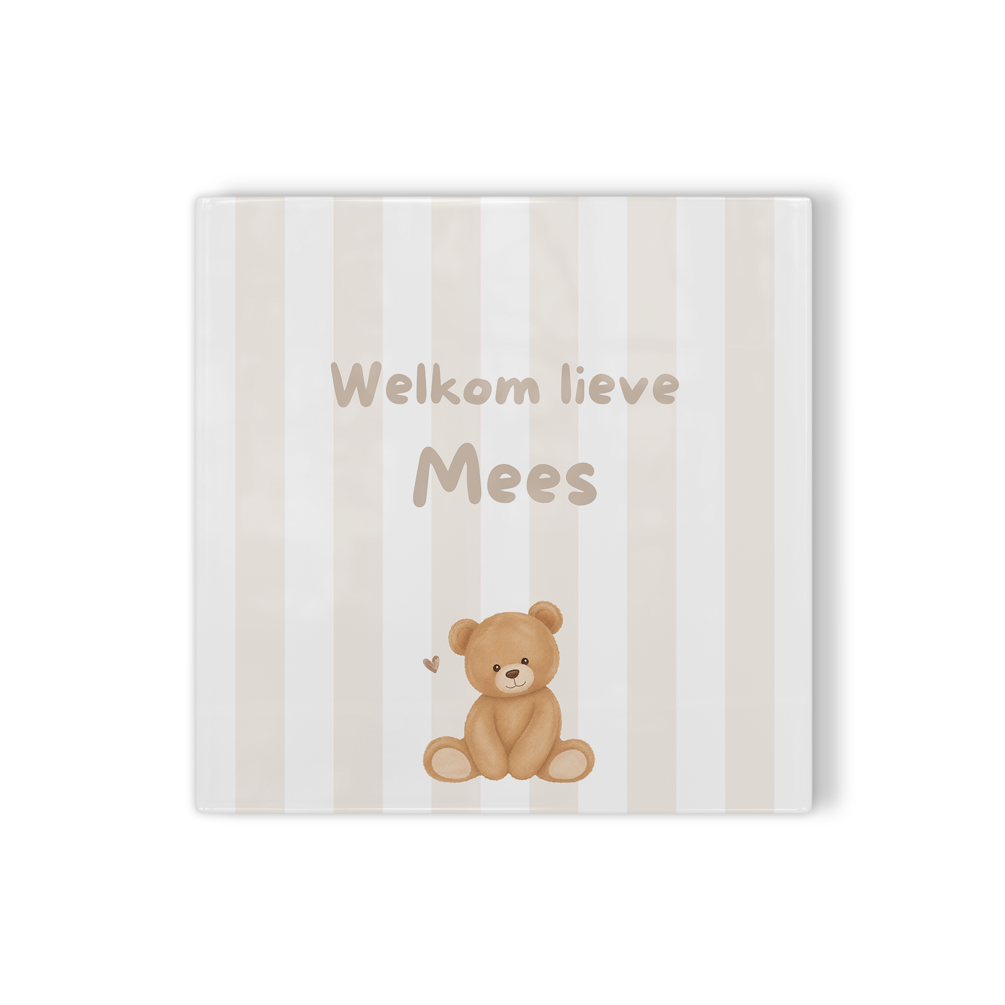 Geboortetegeltje met naam | Gepersonaliseerd kraamcadeau met beertje