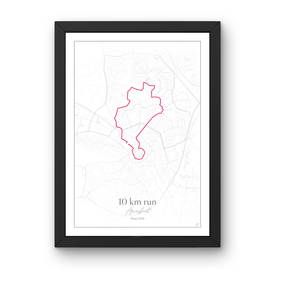 Poster Marathon Amersfoort 2026 10 kilometer wit