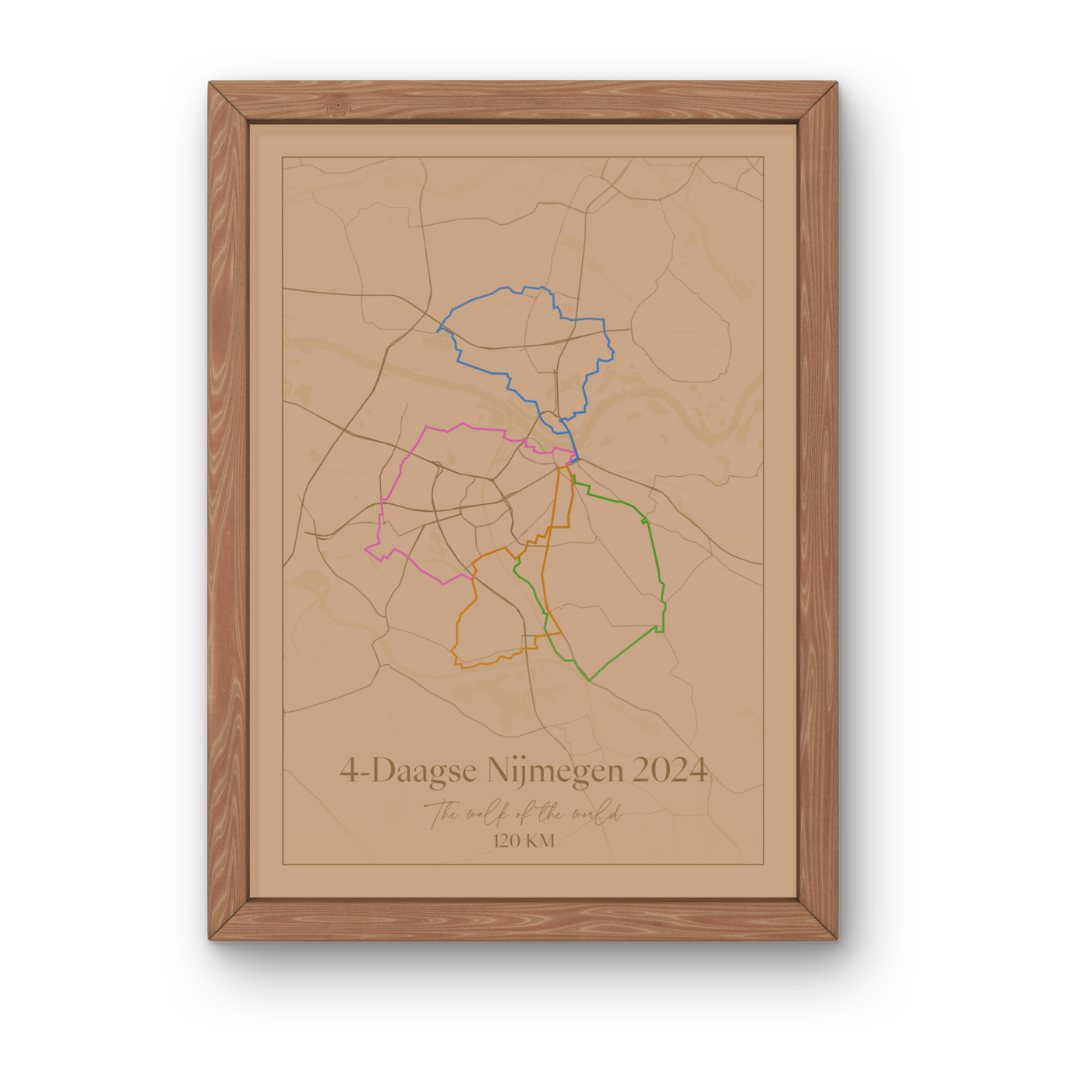 4Daagse poster Nijmegen beige