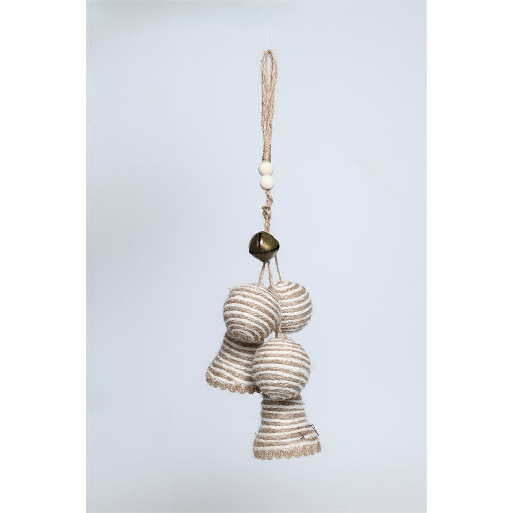 ENF PEND BOLA/SINOS TRANÇADO BEG/BCO 37cm () C/1