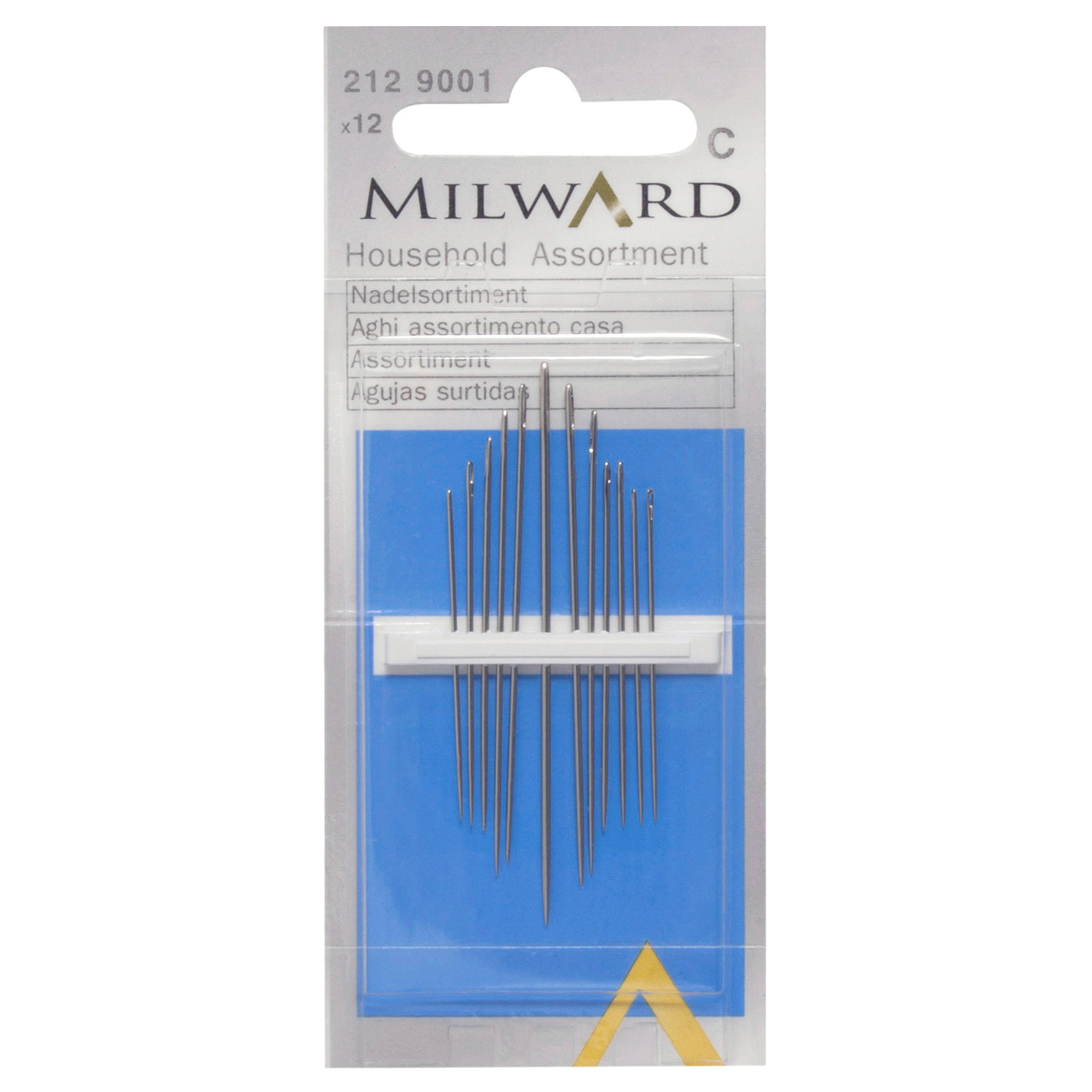 Hand Sewing Needles: Household Assortment: 12 Pieces