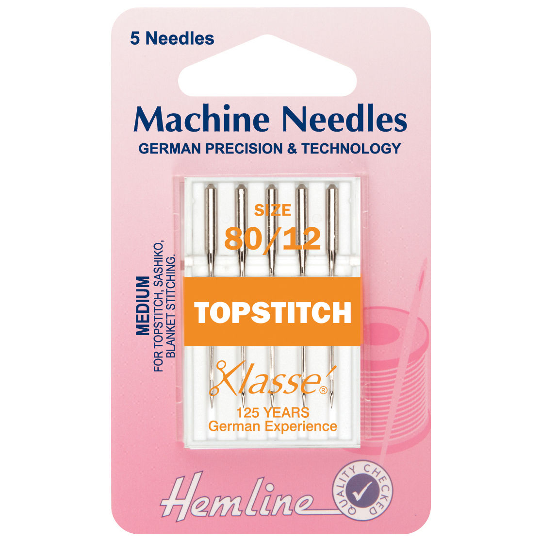 Sewing Machine Needles: Top-Stitch: 80(12)
