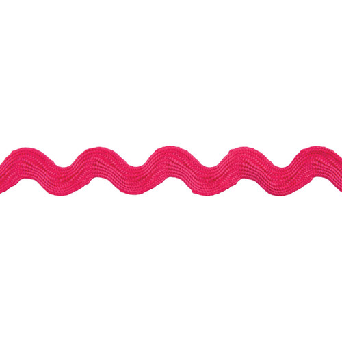Line Of Ric Rac Ribbon Ribbon Ric Rac - Cerise 15mm | LittleShopofFabrics