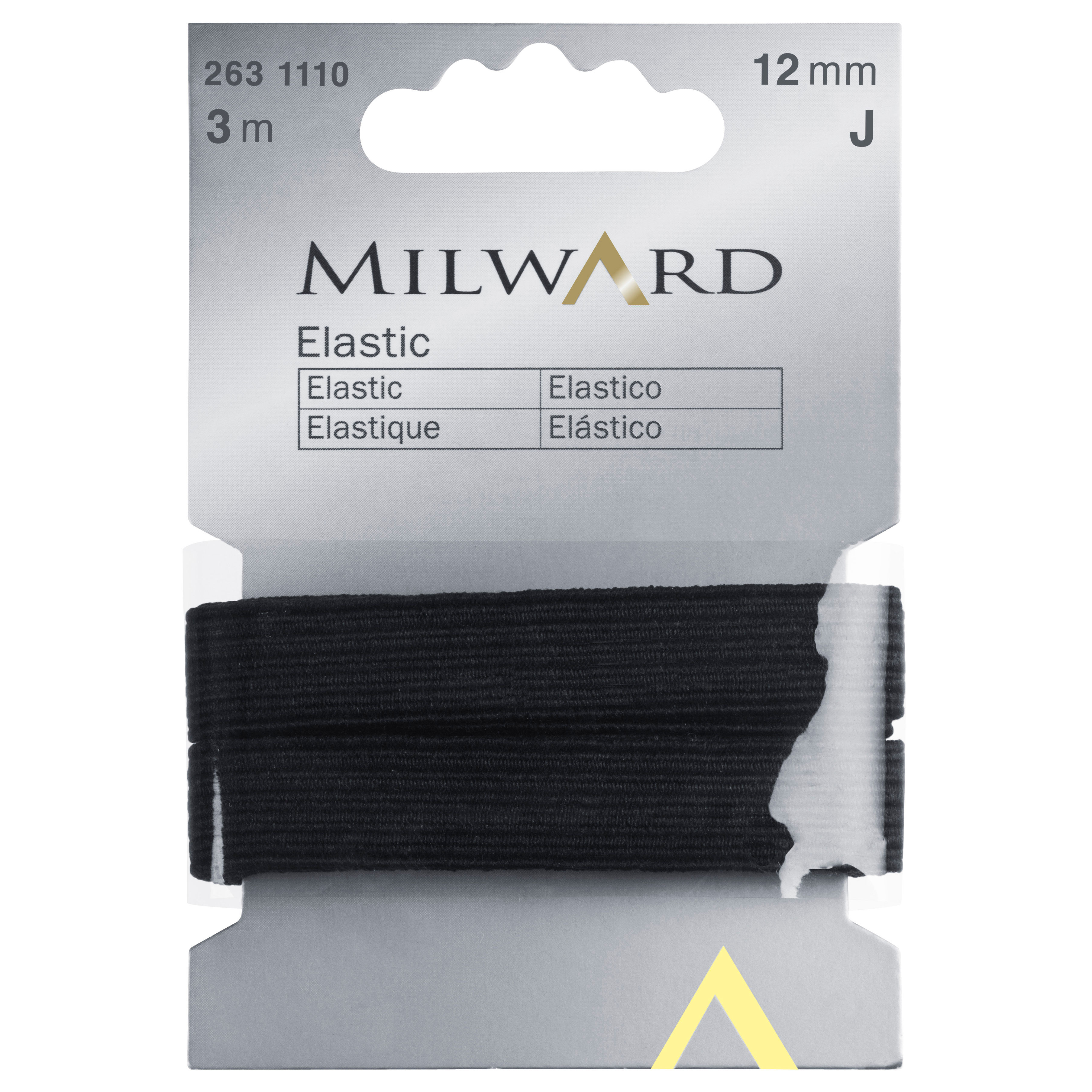 Elastic Black - 12mm x 3m