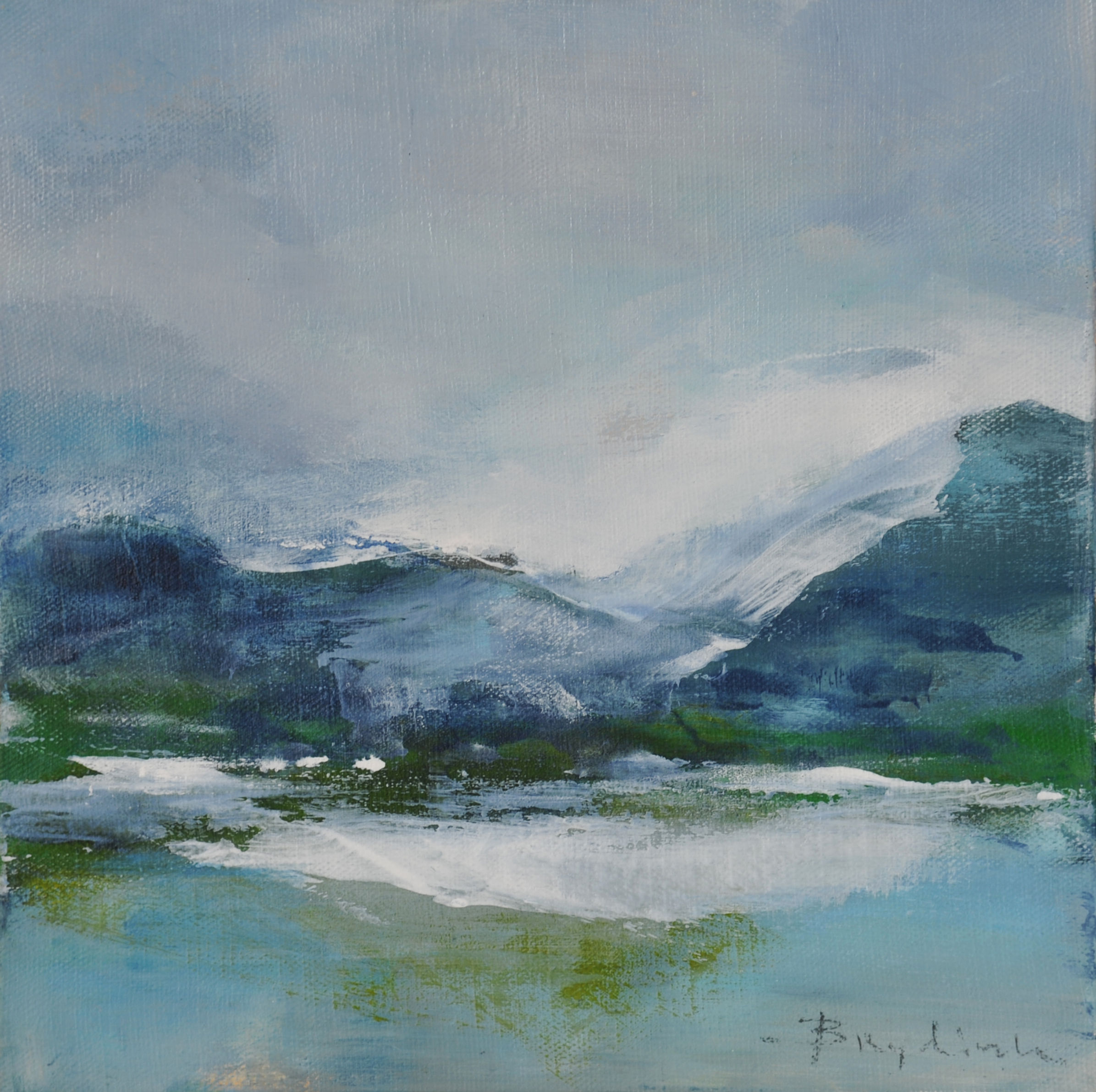 Le brouillard mêle sa lumière - 2024 - 30x30