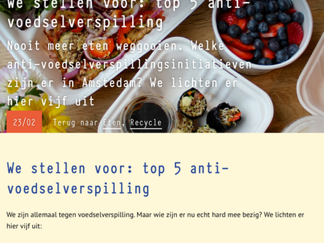 Van Amsterdamse Bodem: We Stellen Voor: Top 5 Anti-Voedselverspilling
