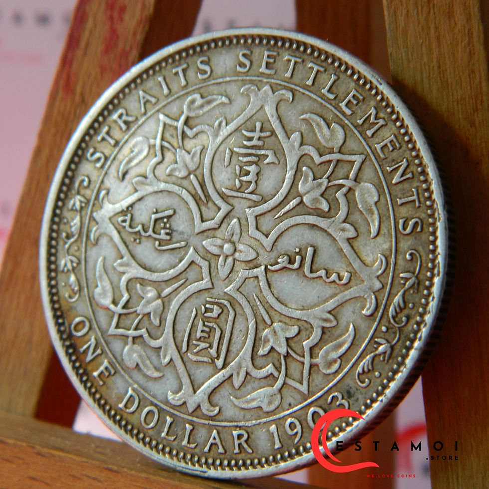 Thumbnail: UK, Straights Settlements, 1903, 1 Dollar, Silver Coin, Edward VII