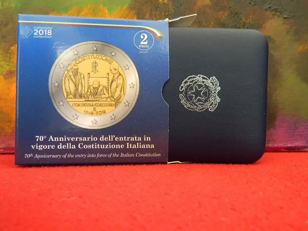 Thumbnail: Italy, 2018, 2 Euro Coin, Constitution, Proof / BE Coin