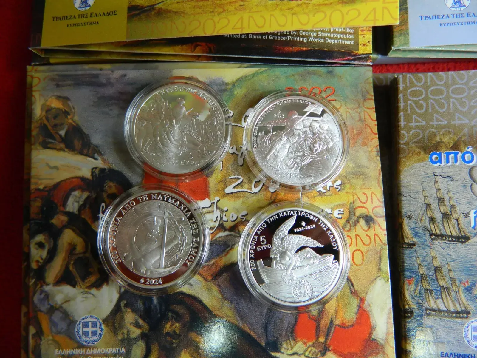 Greece, The Great Battles of Liberty, Silver 5 Euro Coins, Comblete Set!