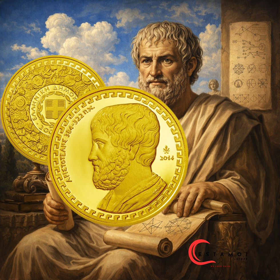Thumbnail: Greece, 2014, 200 Euro Gold Coin , Aristotle, Teacher of Alexander the Great!