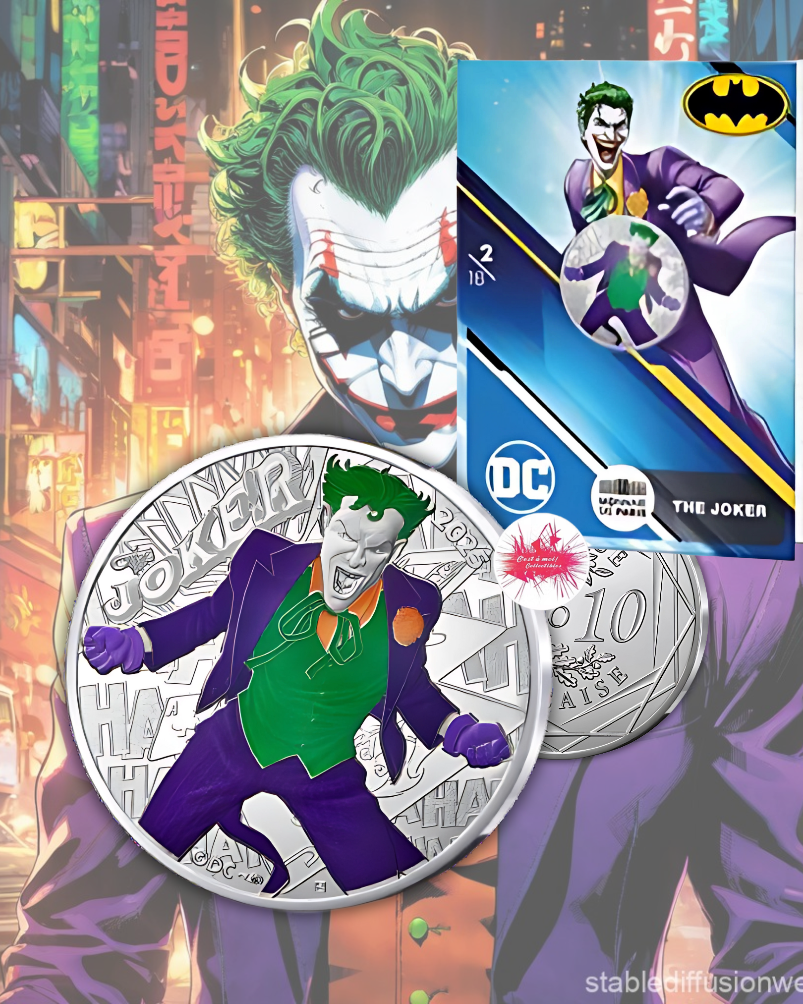 France, 2025, 10 euro, Silver Coin , DC: The Joker !