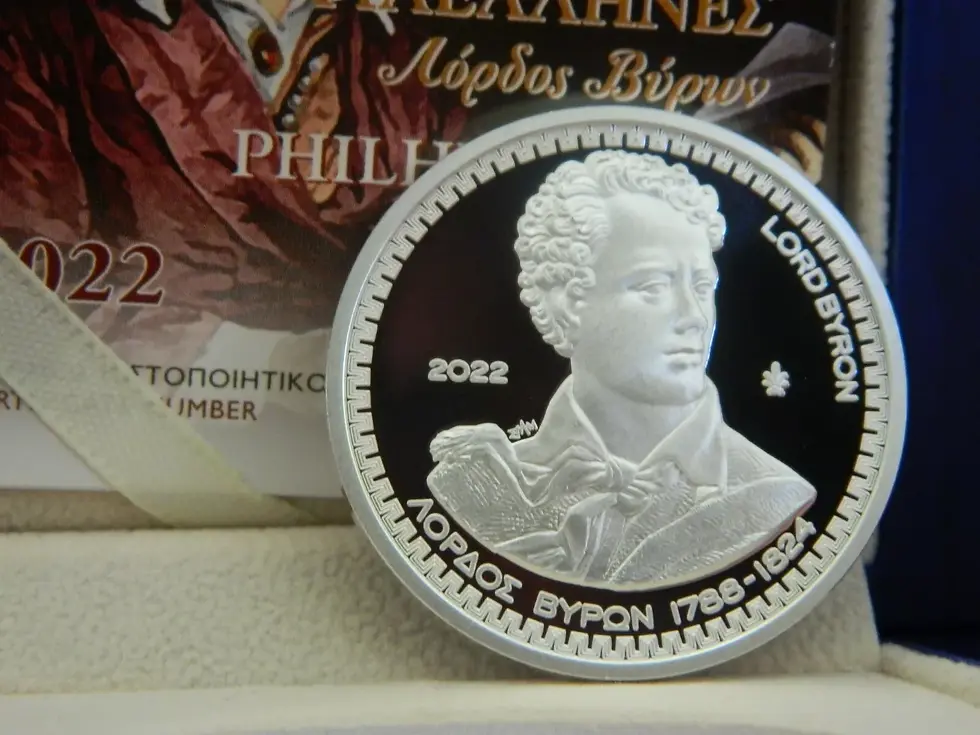 Thumbnail: Greece, 2022,  10 Euro, Silver Coin, Philhellenes: Lord Byron,Proof!