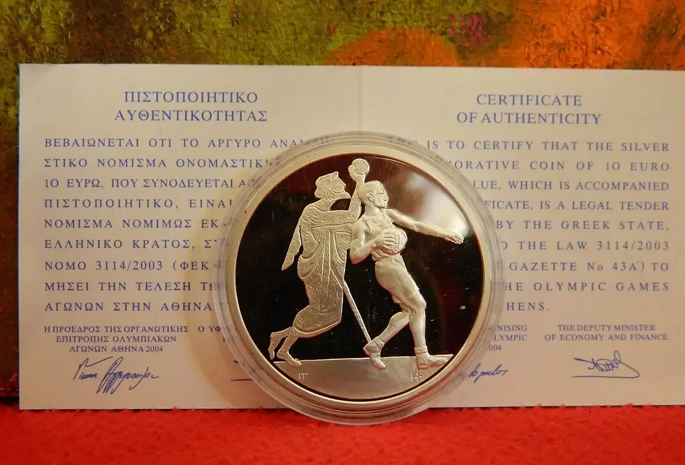 Greece, 2004, 10 Euro, Silver Coin, Athens Olympic Games: Handball