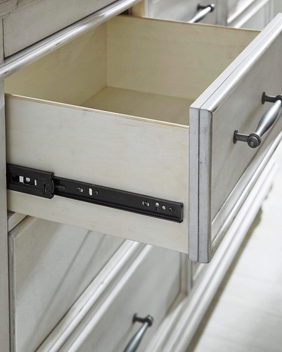 Thumbnail: Kanwyn Vintage White Queen Upholstered Bedroom Set