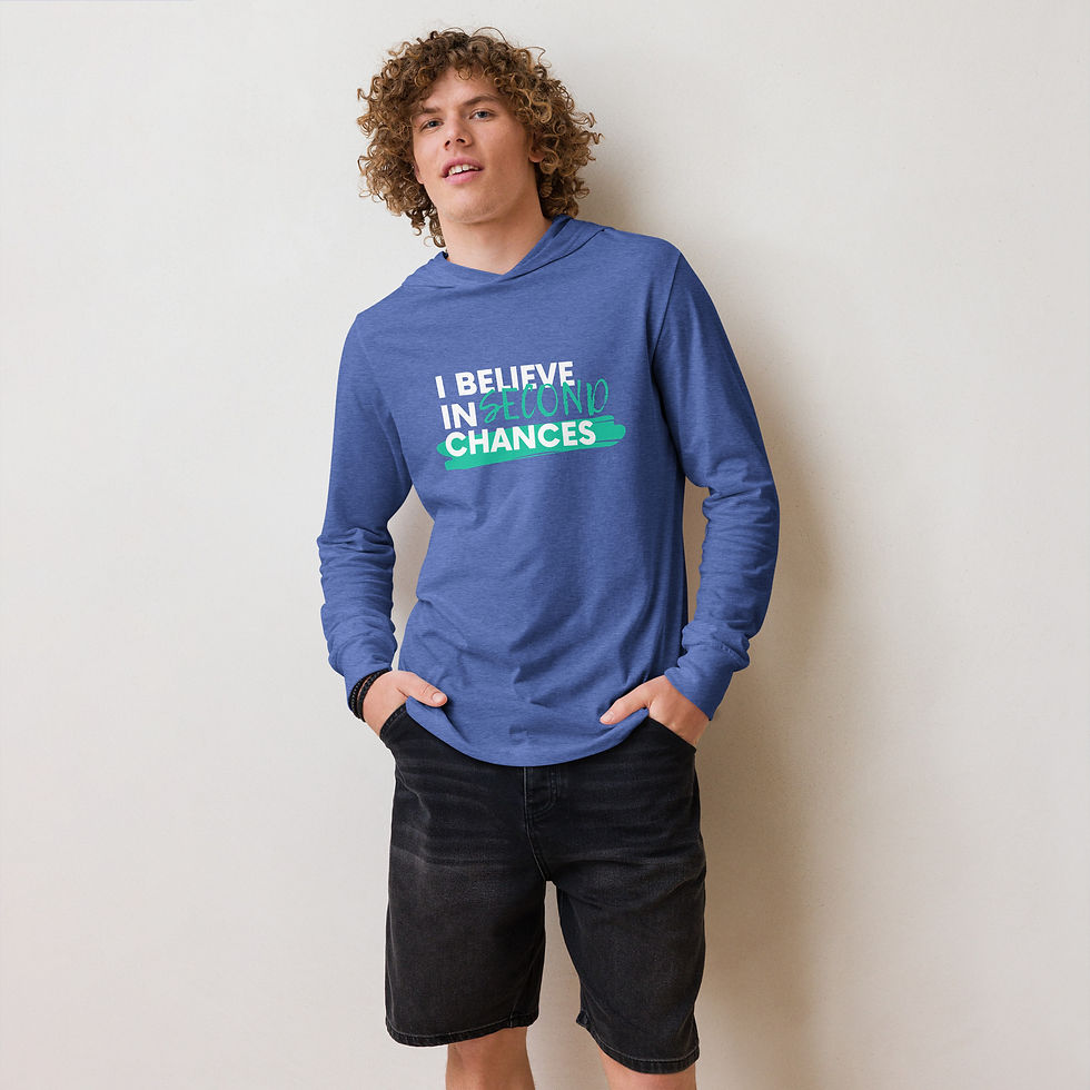 Thumbnail: I Believe in Second Chances Unisex Hooded Long-Sleeve Tee