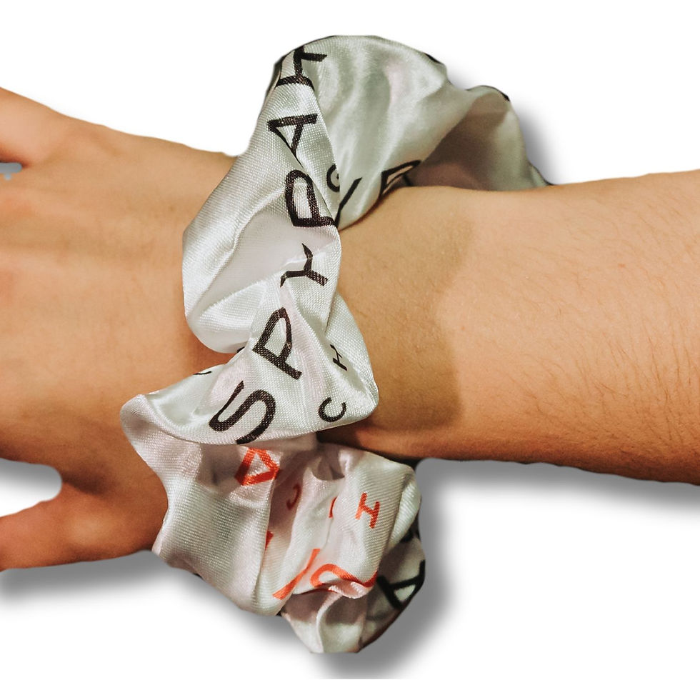 Thumbnail: Spybar Scrunchies (Black and White Pair)