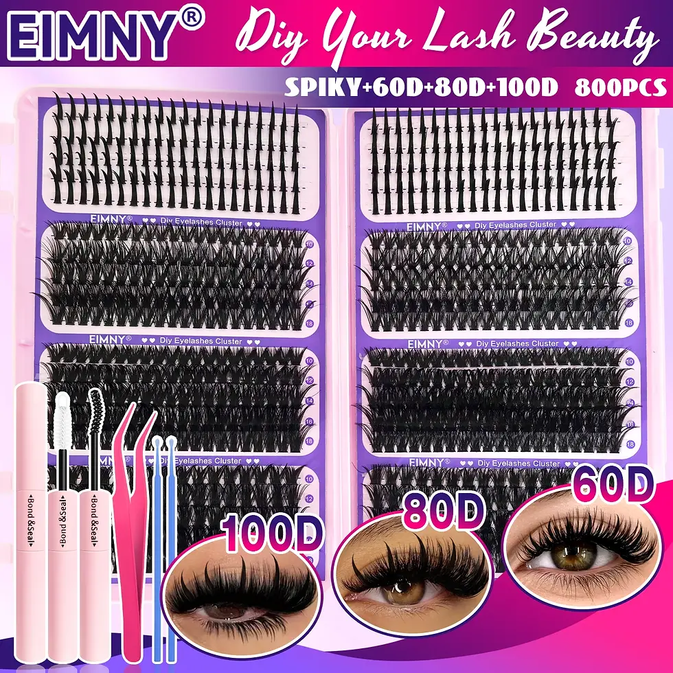 Thumbnail: Show-Stopping Top & Bottom Lash Kit – 250/740 Cluster Bombshell Fluffy Volume,