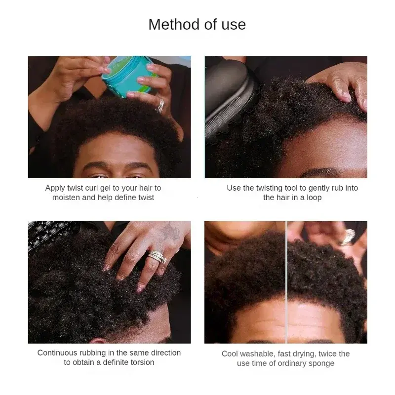 Thumbnail: Curling Hair Sponge Barbers Styling Dreadlock for Black Curls Hairdressing