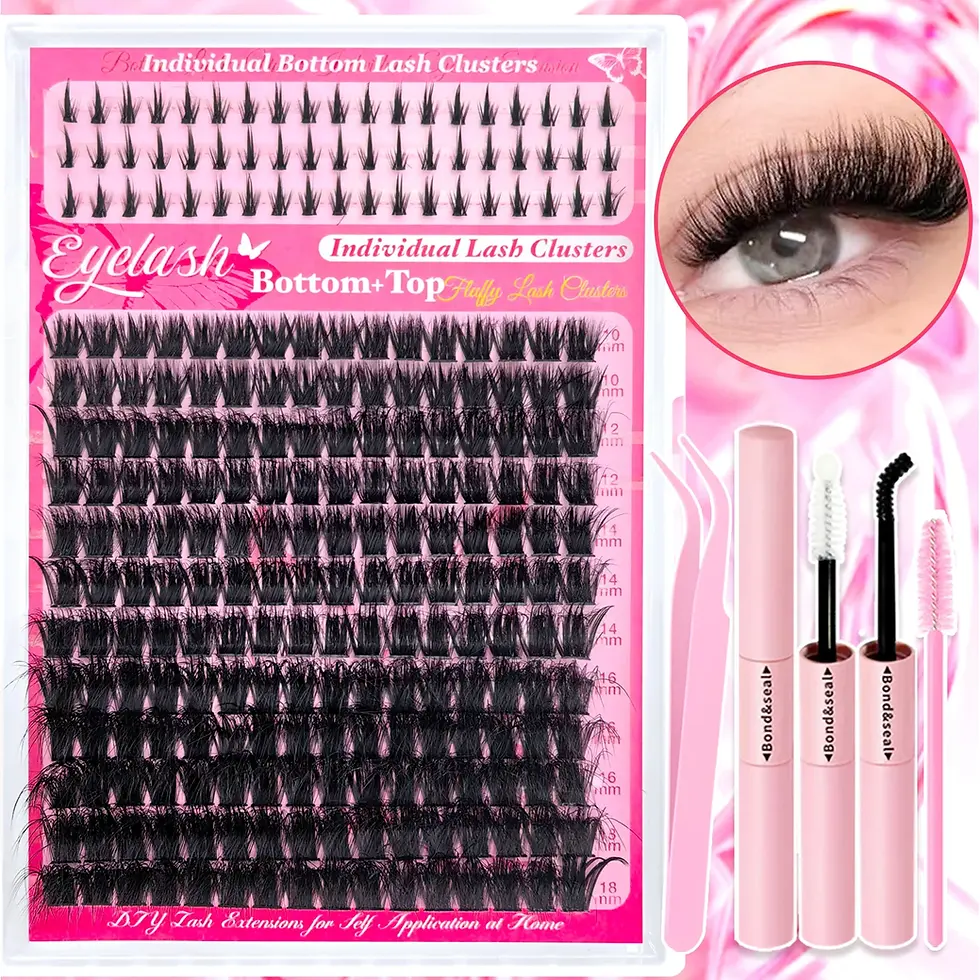 Thumbnail: Show-Stopping Top & Bottom Lash Kit – 250/740 Cluster Bombshell Fluffy Volume,