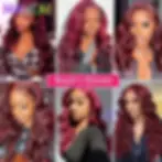 Thumbnail: 30Inch 200Grams Red Burgundy Blonde White 613# Nature High Temperature Bio