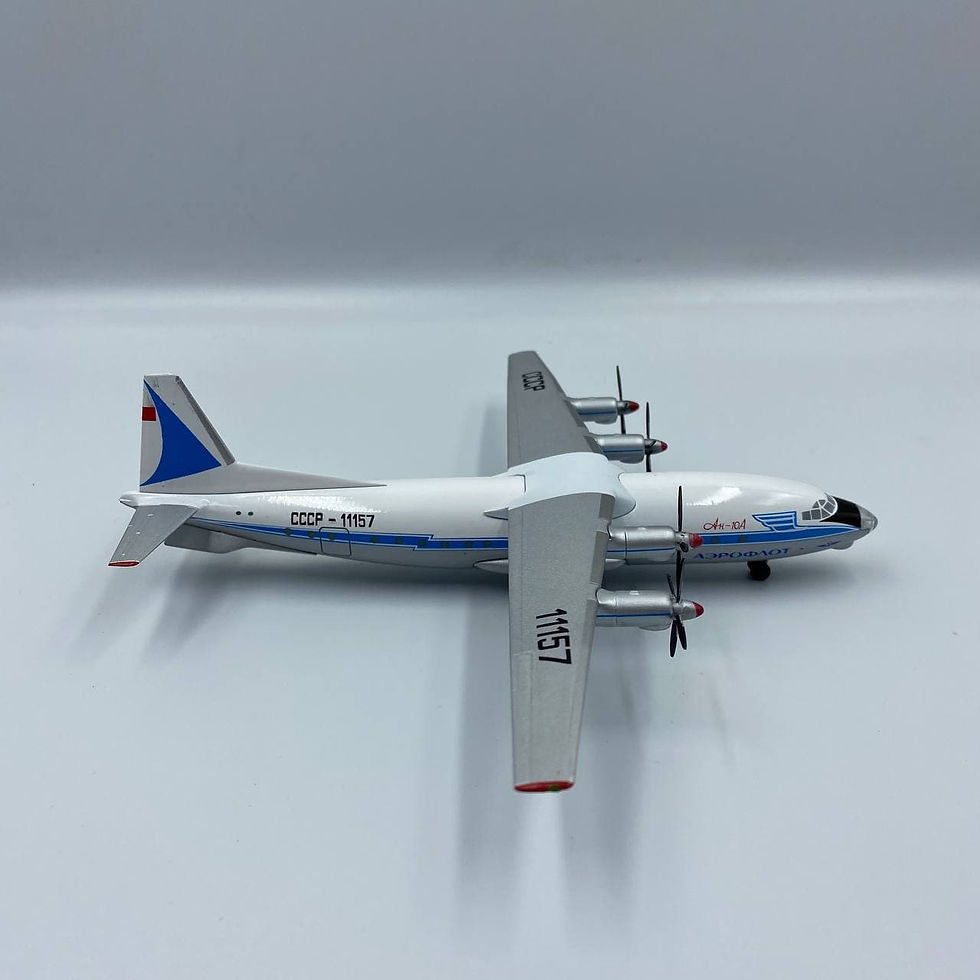 Thumbnail: Aircraft Model Antonov 10 Aeroflot USSR CCCP-11157 Blue Livery Scale 1:200
