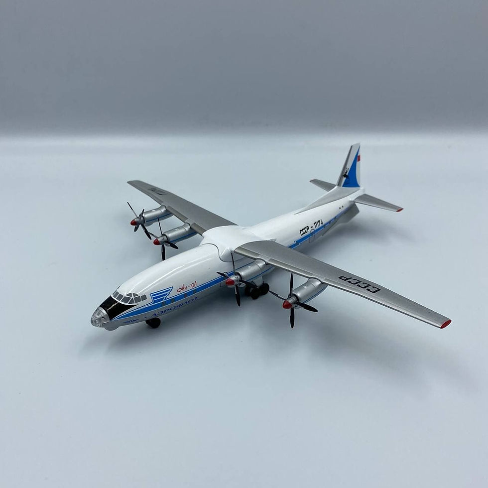 Прев'ю: Модель літака Antonov An-10 Aeroflot USSR (Blue livery) CCCP-11174 Nord Reind Масштаб 1:200