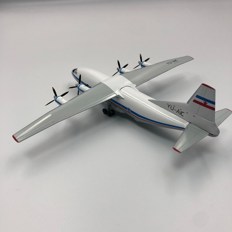 Прев'ю: Модель літака: Антонов Ан-12 Уряд Югославії YU-AIC, Масштаб: 1:200