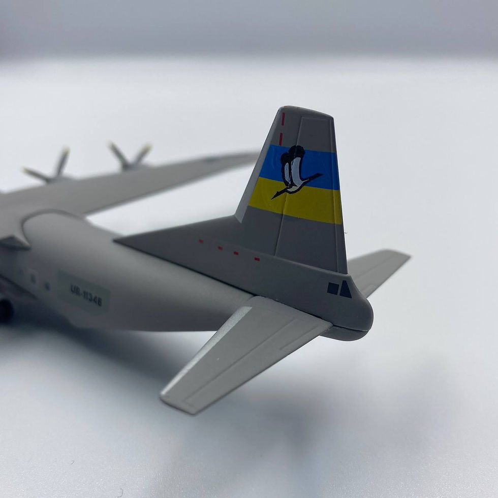 Прев'ю: Модель літака Antonov An-12 Busol Airline UR-11348 масштаб 1:200