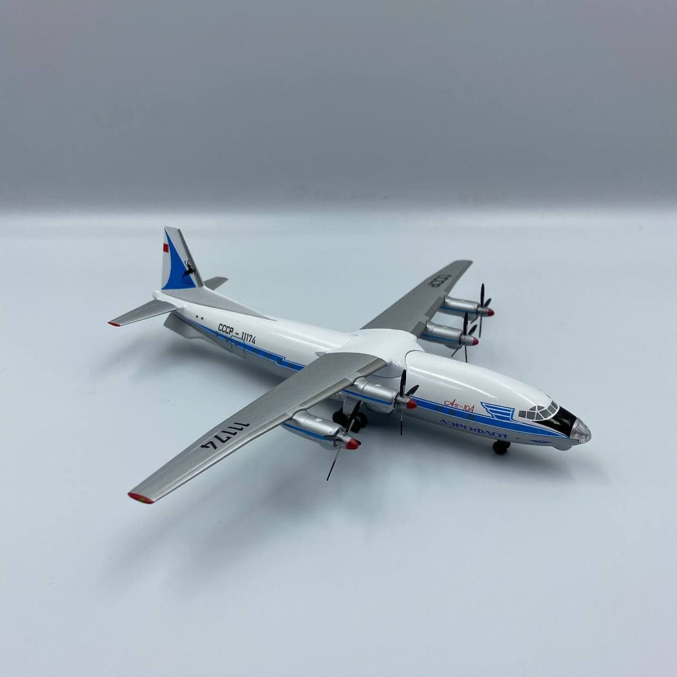 Прев'ю: Модель літака Antonov An-10 Aeroflot USSR (Blue livery) CCCP-11174 Nord Reind Масштаб 1:200