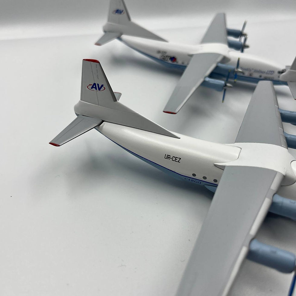 Thumbnail: Set Antonov AN-12 Aeroviz UR-CCP + UR-CEZ + UR-CBF scale 1/200