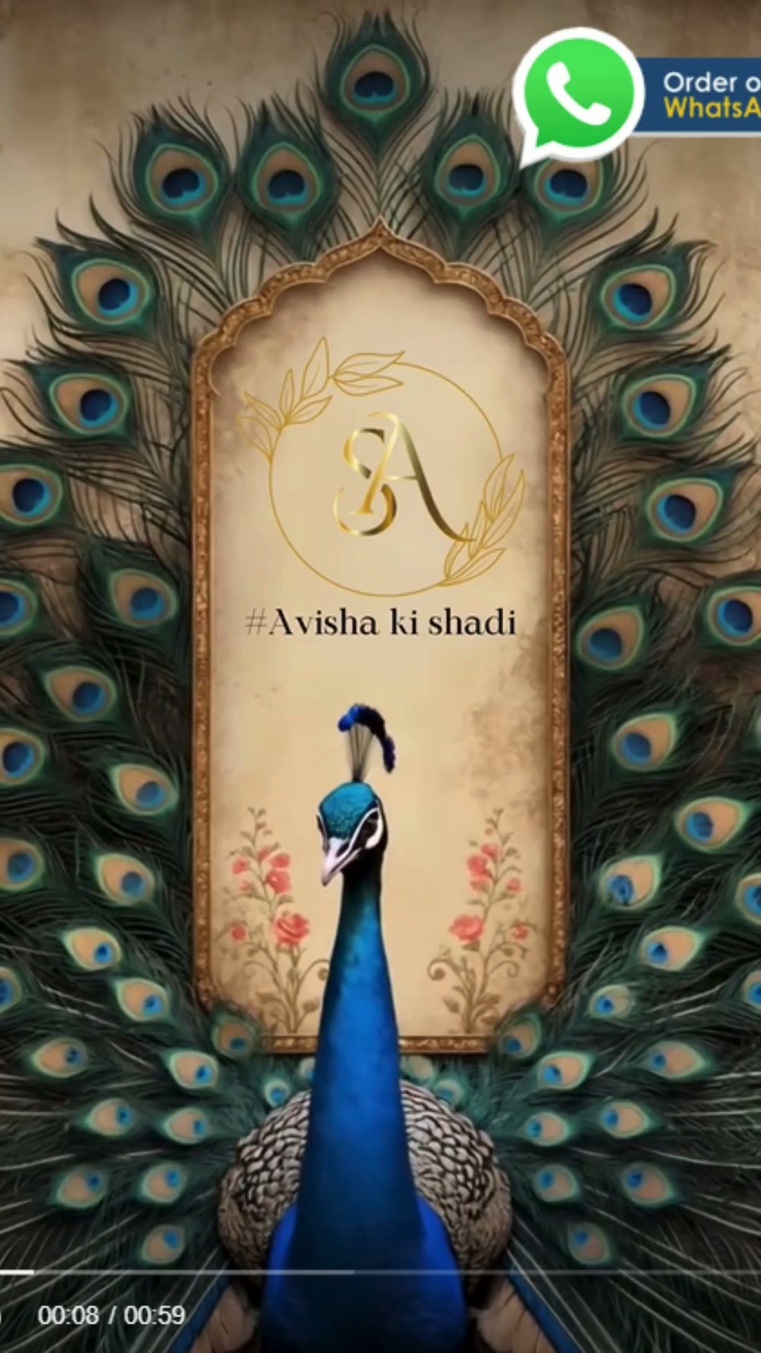 3D Peacock Wedding Invitation Video