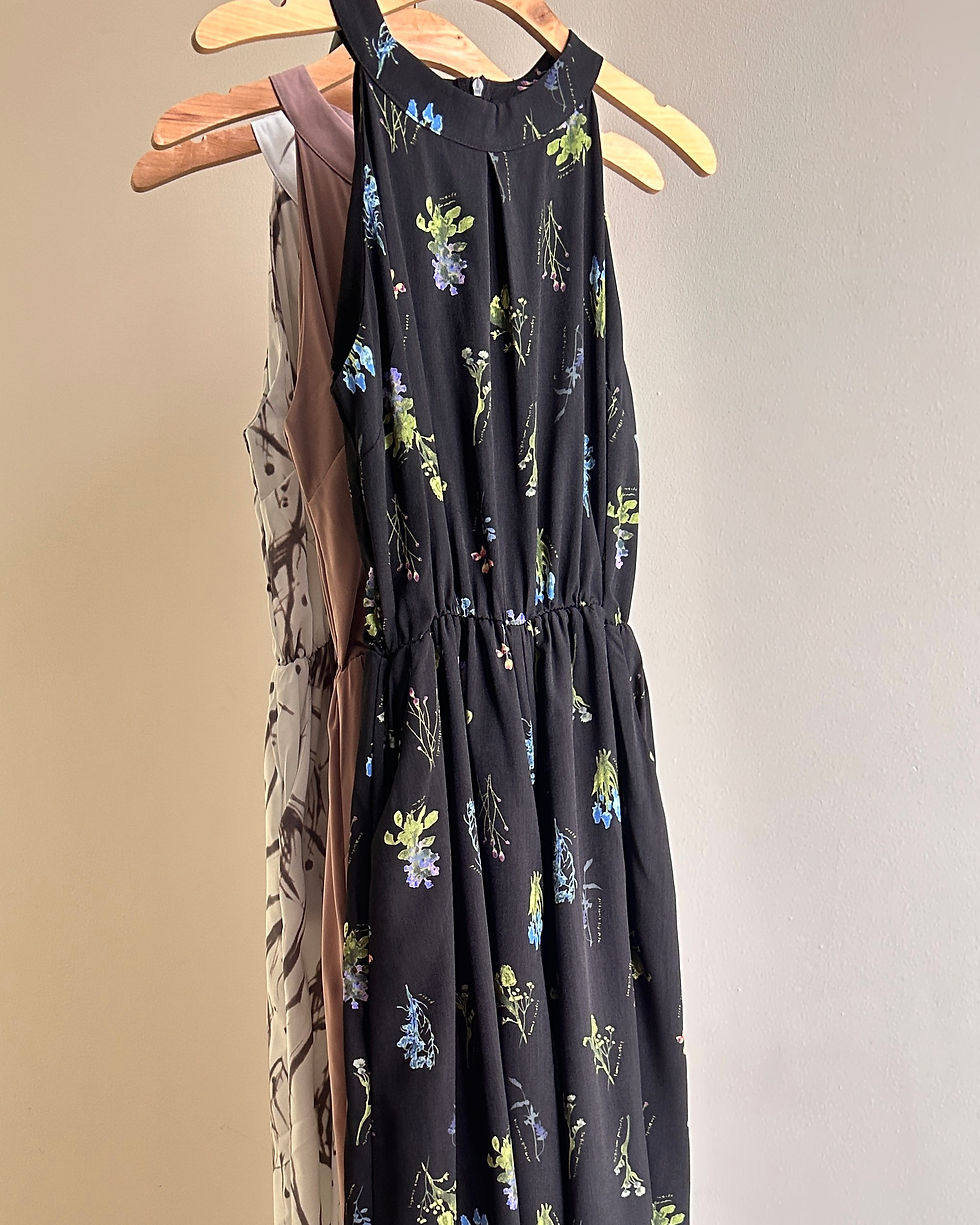 Thumbnail: Halter Jumpsuit  Flower Stalks D93