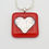 Thumbnail: Red Silver Leaf Heart Glass Necklace