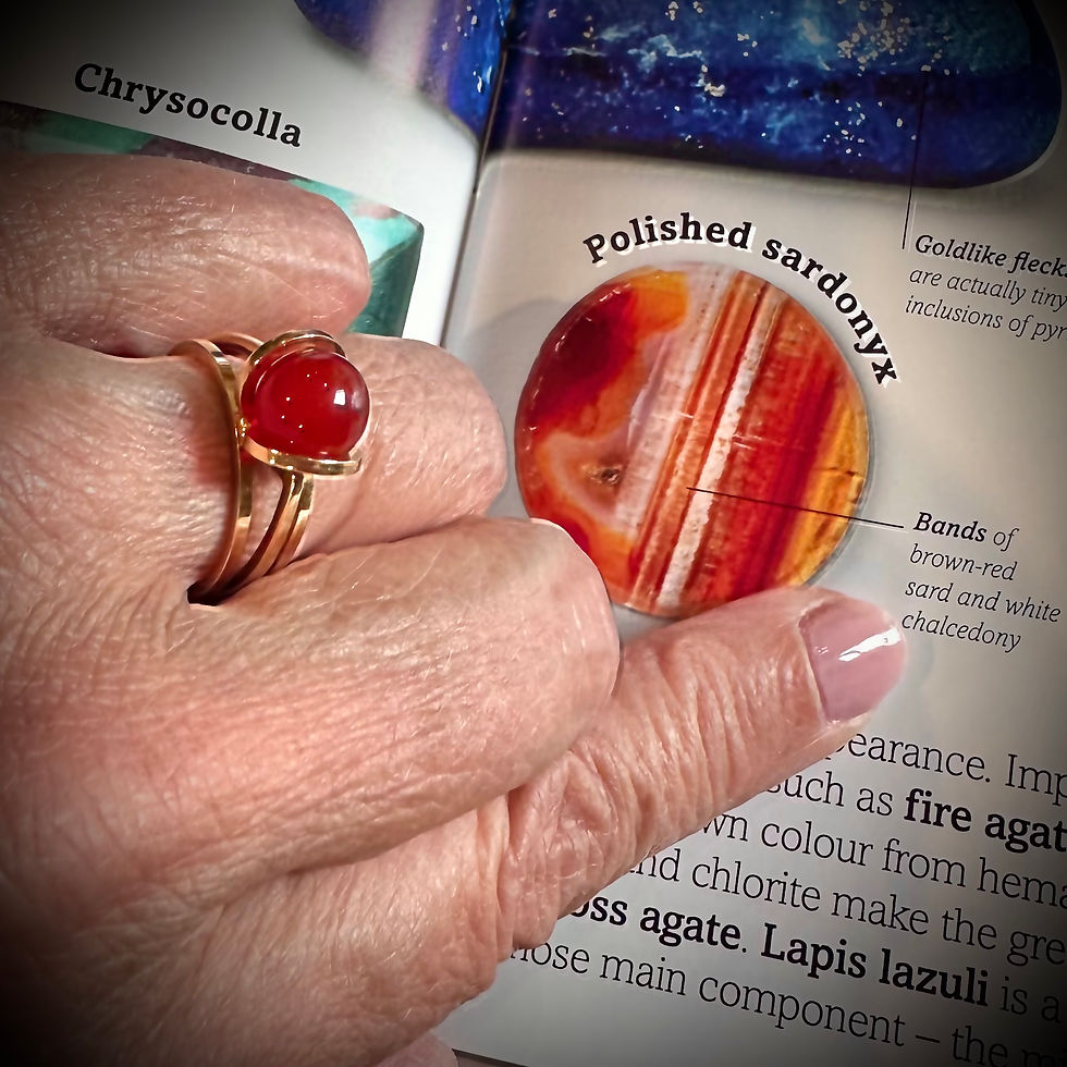 Thumbnail: Vintage 18 Carat Gold & Interchangeable Gemstone Bead Ring