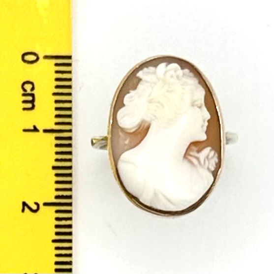 Thumbnail: 7 Carat Gold Hand-Carved Cameo Ring