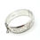 Thumbnail: Sterling Silver Oval Snap Bangle with Engraved Front and Security Chain
