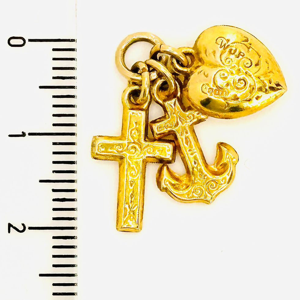 Thumbnail: 9 Carat Gold Faith, Hope & Love Pendant