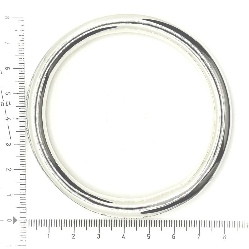 Thumbnail: Round 8mm Golf Bangle in Sterling Silver