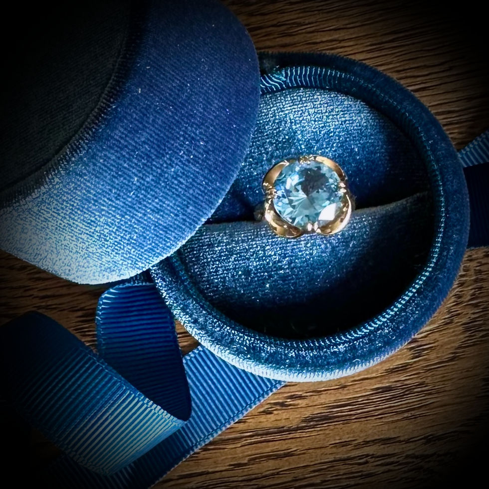 Thumbnail: Vintage 9 Carat Gold and Created Spinel Cocktail Ring