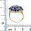 Thumbnail: 9 Carat Gold, Sapphire and Spinel Statement Ring
