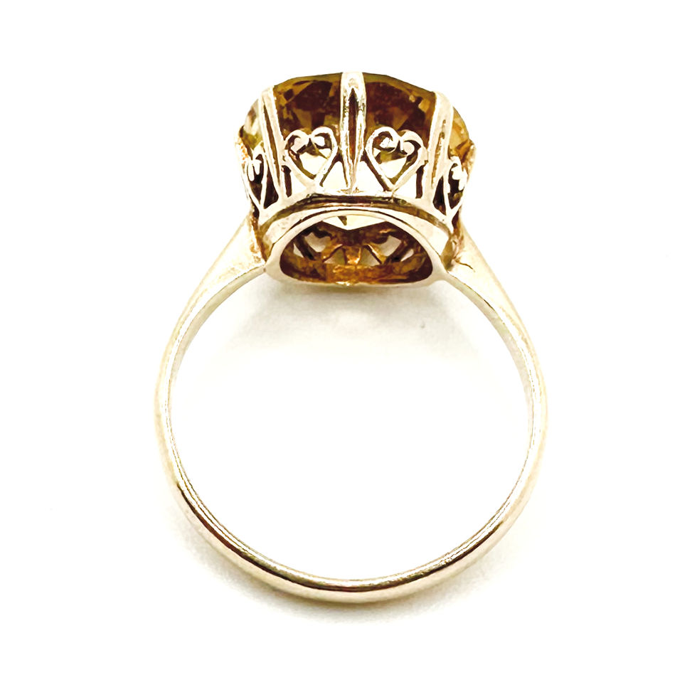 Thumbnail: 9 Carat Gold Citrine Cocktail Ring