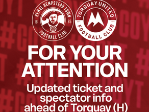 TICKET AND SUPPORTER INFORMATION | Torquay (H)