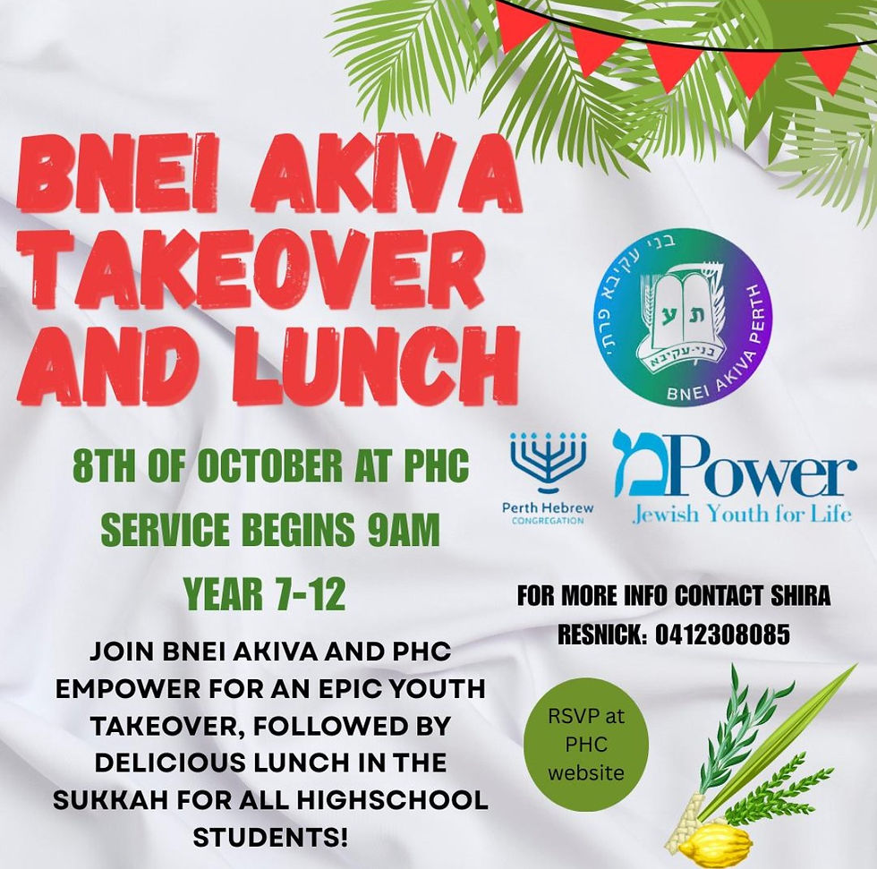 Succot Youth Takeover & Lunch with Bnei Akiva