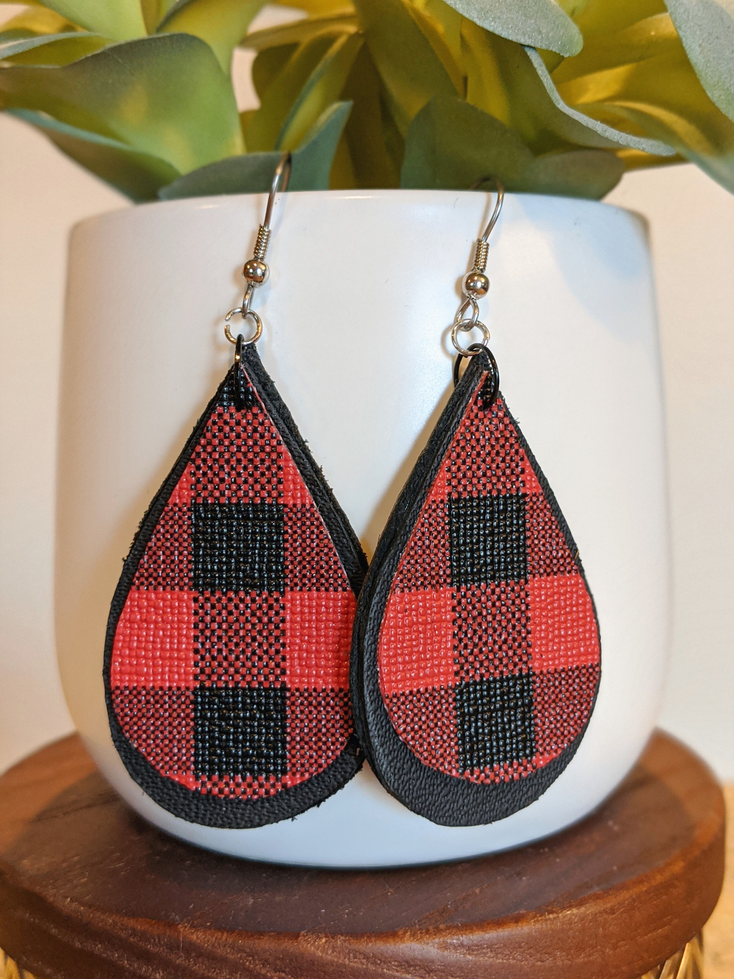 Red + Black Earrings
