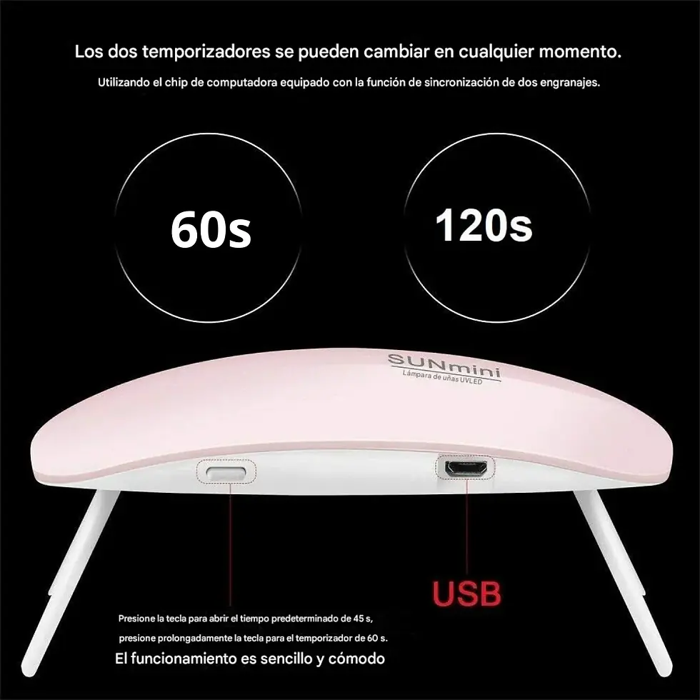 Miniatura: Secador De Uñas Uv Led PLEGABLE