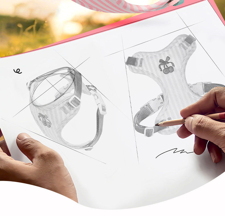 Thumbnail: VELOTAIL Soft Adjustable Pet Harness & Leash Set