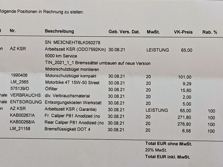 5000km Service